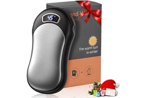 LIUWID Elektryczny ogrzewacz do rąk, 10 000 mAh, przenośny ogrzewacz kieszonkowy USB, możliwość ponownego ładowania, regulacja temperatury 40 ~ 60 ℃, kontynuacja 15 godzin, do uprawiania sportów na świeżym