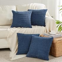 Emvency Boho-Kissenbezüge, 45x45 Cm, Chenille-Stoff, 2er Set – Bauernhaus-Stil Mit Unsichtbarem Reißverschluss, Perfekt Für Sofa, Bett & Wohnzimmer