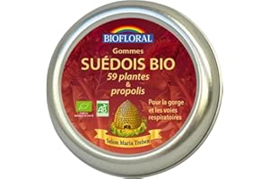 Biofloral Gommes Suédois Propolis Gorge et Voies Respiratoires Bio 45 g