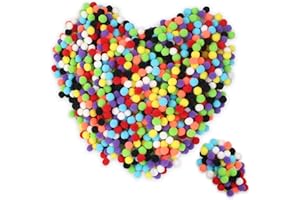 KMANGMAN 1000pcs Pompons zum Basteln 6 mm,Bastel Pompons Bunt,Kleine Pompons zum Basteln Mini,Pompons Klein,Ponpon Bastelset,Mini Pompons zum Basteln,für Herstellung DIY Party Dekorieren Nähen-Mehrfarbig