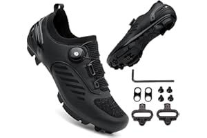 MEIJU Mateju Zapatilla de Ciclismo Hombre Mujer, Zapatos Bicicleta de Montaña Carretera Exterior MTB Compatibles con SPD Lock System, Unisex Adulto Ciclismo Bicicleta Estatica Interior