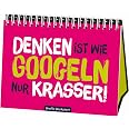 MoonWorks Maglietta Donna Divertente 'Denken Ist Wie Googlen Nur Krasser', Slim Fit, Cotone, Rosa, Taglia M