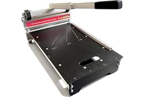 MantisTol Guillotina para corte de vinilo y laminados TC330 de 330 mm; perfecto para suelos de bambú, madera dura de ingeniería, parquet, laminado, HDF, MDF, tablones de vinilo, revestimiento y más;