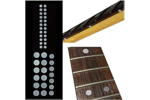 Inlaystickers Marcadores de diapasón con incrustaciones de pegatinas para guitarra y bajo, juego de puntos personalizados – Metálico