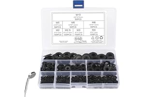 AQLBHZ 500 PCS Rubber Washers Tap Washers M2 M2.5 M3 M4 M5 M6 M8 M10 O Rings Rubber Assorted Seal Kit Tap Washers Assorted UK Rubber Washers for Plumbing Tap Washers for Mixer Taps Rubber Washers Assorted