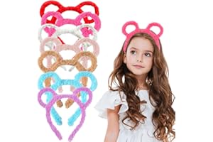 FENQURO Lot de 7 bandeaux à oreilles d'ours en peluche avec oreilles d'ours en peluche, pour bal masqué, fête, déguisement quotidien, photographie, cosplay