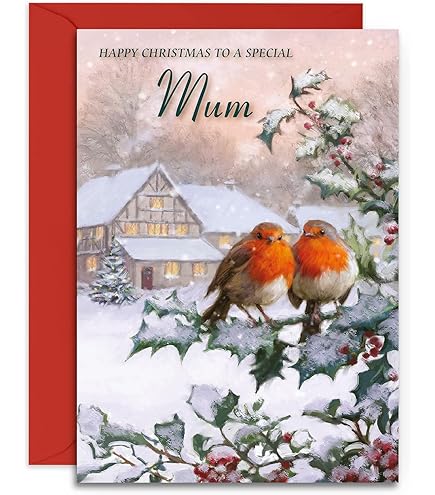 Gold Foil Christmas Card For Mum | Mum Christmas Card