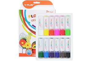 YPLUS Temperas Solidas para Niños, Temperas para Niños Flashdry, 12 Colores, Suministros de Arte para Colorear Lavables No Tóxicos para Edades de 2 a 4 Años, 3 a 5 Años