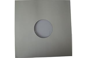 UKPS 25 Large LP 12" Strong Thick Gloss Finish SPINED White Card Record Vinyl Sleeves Covers Protectors with Large Centre Hole - Size 315mm x 315mm + 4mm Spine Protective Packaging