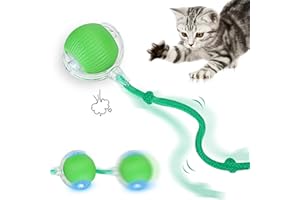 GUBOOM Pallina per Cani che Si Muove da Sola, Pallina Interattiva Ricaricabile Tramite, Interactive Rolling Dog Ball, Palla Rotante Automatica Resistente, Giocattolo per Cani Indistruttibile (Verde)