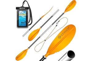 ‎KESSER KESSER® Paddle Doppelpaddel - 4-teilig für Kayak SUP Stand-Up Paddling Board Stechpaddel, 228cm Aluminum Perfekt für Schlauchboot, Stand Up Paddel Inkl. Sicherheitsschnur, Handyhülle, Surfboard Boot