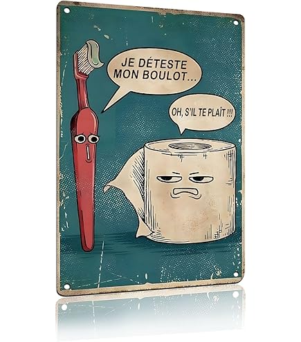 Plaque Métal Adresse ALLÉE PARIS – Moderne, Bleue, 20x14 Cm, à Accrocher