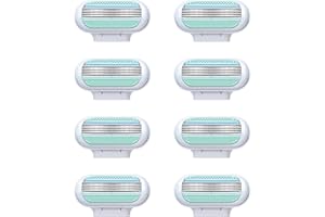 RICHSTORY 8 Pack Replacement Razor Blades for Gillette Venus Extra Smooth Women's Razor - 3 Layer Blade Design Refills Compatible With Venus Razors Effortless Glide, Easy to Replace (Blue)