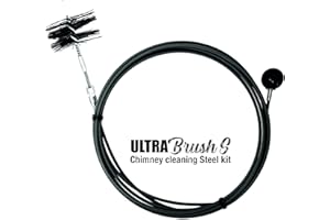 IL INDUSTRIA DI LEIVI ULTRABrush S | Pulizia Canna Fumaria. Kit pulizia stufa a Pellet. Scovolo Spazzacamino compatibile con ogni tipo di canna fumaria. Filo d’acciaio rivestito in plastica. Ultra robusto e scorrevole. 6 m