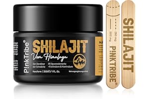 ‎P!NKTRIBE Shilajit Reines Himalaya Shilajit-Harz, Gold Qualität und Original, Ayurvedische Kräuter, Vegan (1er Pack)