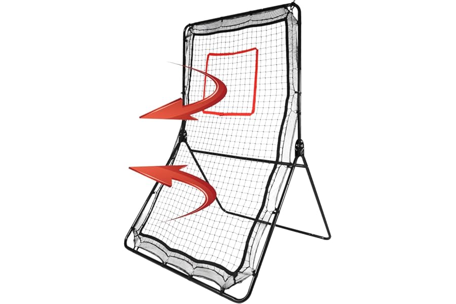 REDCAMP Lacrosse Rebounder for Backyard, 6 x 4 Feet Baseball Back Net Practice Volleyball Rebounder, Pitch Back Baseball Rebounder fits for Volleyball, Softball and Tennis Training