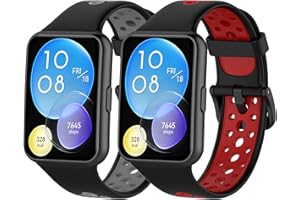 SenMore 2 sztuki pasków do Huawei Watch Fit 2 i Huawei Watch Fit 2 Active i Huawei Watch Fit 2 Elegant, silikonowy pasek sportowy, zapasowy pasek dla mężczyzn i kobiet