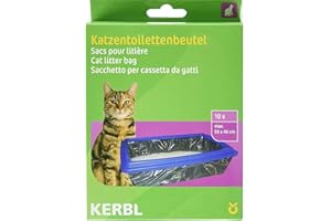 Kerbl 84215 Sacs pour Bac à Litière pour Chat, Format XL (59cm x 46cm), 1 x10 pièce