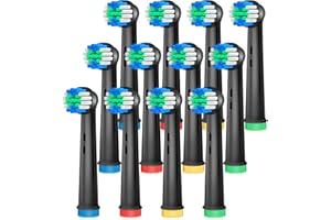 ‎ANJOCARE AnjoCare Zapasowe głowice do szczoteczek Oral B, 12 sztuki wkłady do elektrycznej szczoteczki do zębów,główki szczoteczki kompatybilne z Oral B Pro1000/3000/5000/7000