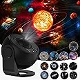 Galaxy Projector Light, Star Projector with 13 Planet Discs Galaxy Light with Timer, Adjustable Focus Silent Rotating Nebula Night Light Projector for Bedroom Ceiling Decor