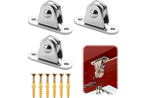 SUUOSL Pulley Wheel Block 3Pcs, Stainless Steel Washing Line Pulley System Kit for Indoor Outdoor Use Handling and Moving Sliding Wire Rope – Silent & Efficient