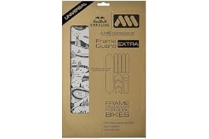 ALL MOUNTAIN STYLE Protection de Cadre Vélo MTB en PVC 380 Microns, 10 Pièces - Universelle et Facile à Installer, Anti-Chocs et Usure, Idéal pour VTT Trail, Enduro et DH, Extra