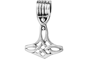 AeraVida Celtic Swirl Thor's Norse Hammer .925 Sterling Silver Pendant