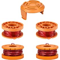 36 Ersatzspulen WA0010 Für WORX Rasentrimmer – Kompatibel Mit WG154, WG163, WG180 Uvm. | Inkl. 6 Kappen & 3m Nylonschnur