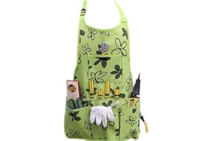 LIKPOJA Multi-function Waterproof Garden Aprons Gardening Tool Apron With Pockets Greenhouse Gifts for Gardeners Women Men