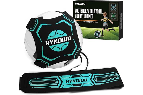 hykoiuu Football Kick Entraîneur Solo Entraînement Pratique de Contrôle Football Accessoire Améliorer Le contrôle du Ballon, la Passe et Le tir pour Enfants Adultes