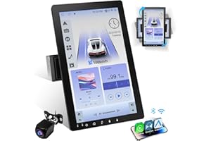 Haudio 360° Autoradio Rotatif, Auto Stereo 1 Din, Écran Tactile IPS 10.1 Pouces avec Carplay sans Fil et Android Auto, Car Play avec Caméra de Recul|Radio FM|Lien Miroir|Navigation GPS|Commande Vocale