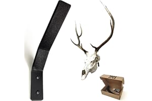 VMSIXVM Europäischer Schädelaufhänger, großer Hirschschädel Wandhaken zum Aufhängen von Hirschkopf, Büffel, Zinkenhorn, Bär und anderen mittelgroßen Tieren, Euro-Halterung mit einfachem