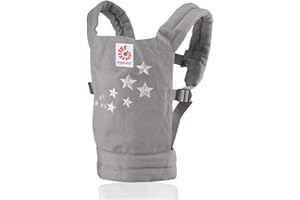 Ergobaby Baby Doll Carrier, Toddler Backpack for Dolls & Cuddly Toy for Children (1 -3 yrs), 100% Cotton, Galaxy Grey