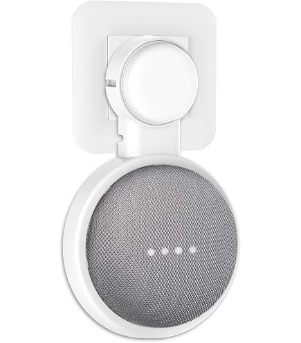 Pro Signal PS-GHMSWMW Supporto Da Parete Per Google Home Mini - Colore Bianco, Gestione Cavi Integrata, Facile Installazione Su Parete O Perno