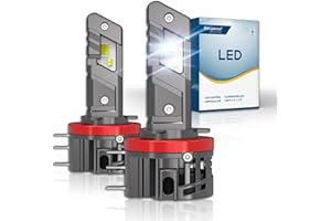 Sinoparcel H15 LED Headlight Bulb, 500% Brighter H15 Headlight Bulb, 6500K Cool White for High Beam or DRL, 1:1 Size, with Cooling Fan, Pack of 2