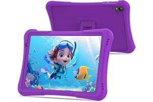 GOZZGEAR 10 inch Android 14 kids Tablets, 32 GB ROM, 6000Mah, Expandable 1024GB, Quad core Processor, Android Tablets HD IPS Screen, Child tablets, Dual Camera, Wi-Fi,Tablet PC, 2-Year Warranty,Purple