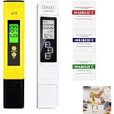 PH TDS EC Water Quality Meter, 4 in 1 PH TDS EC Temperature, Portable High Precision Tester with Self-Calibration, Tester for
