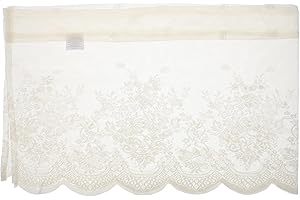 HOMSFOU Short Lace Curtains Half Window Curtain for Kitchen Balcony Bathroom Boys Girls Room Light Filtering and Ventilation