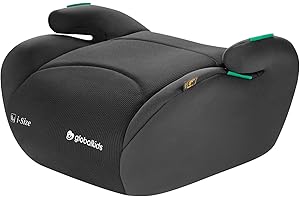 GLOBALKIDS globakids I-Size Booster Car Seat - 125-150cm,Child Booster Seat,Comfortable, Compact & Lightweight,Portable Car Seats for Kids,ECE R129，Black