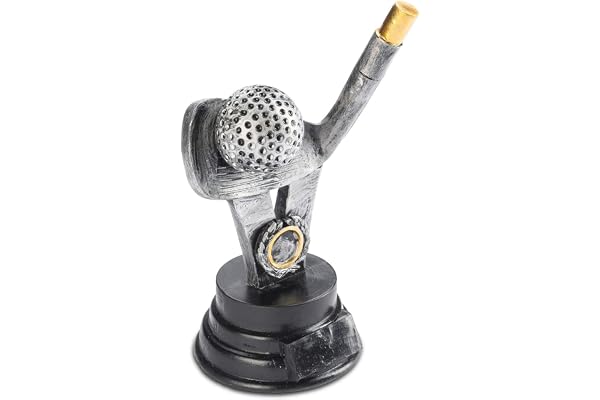 GOODS+GADGETS golftävling, vinnare, pokal – minigolf-vinnare, trofé, 18 cm, anpassningsbar