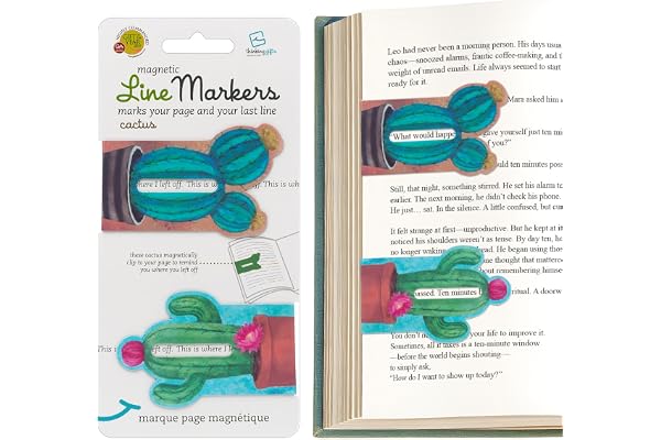 Set de 2 Marque-Page Linemarker | Set de Signets Magnétiques | Marqueurs de Page Aimantés | Clip Marque-Page | Idée Cadeau pour les Lecteurs