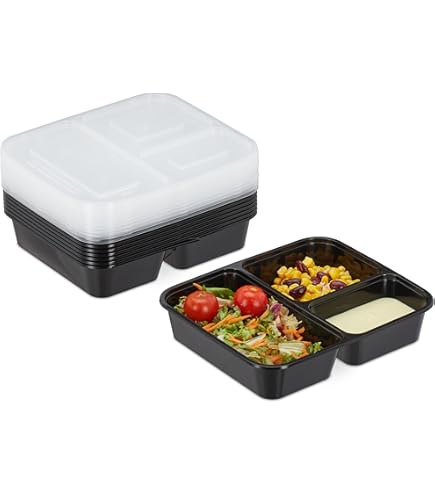 3x stuks magnetron voedsel opwarmen potjes/bakjes 2 liter met speciale