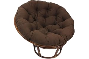 GLDSD Coussins de Chaise Ronde Papasan,Coussin de Sol extérieur,Coussin imperméable de Chaise d'oscillation extérieure, sans Chaise,Coussins de Chaise hamac Suspendus,Marron,120 * 120cm