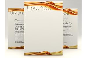 ‎DIRXBUSCHINGER Certificate Paper "Premium" 50 Sheets | Modern | for Certificates | DIN A4 190 g/m² | High Quality | Letter Paper | Cardboard Paper | Certificate Paper | Blank Certificate | Recognition Paper