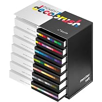 Pennarelli Acrilici Karin PIGMENT Decobrush Pastel Colors | Set Da 12 Colori Con Punta A Pennello Flessibile | Opachi E Permanenti Per Vetro, Legno, Tela, Carta - 4