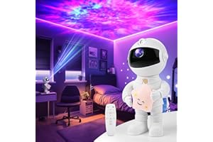 Banaone Proiettore Stelle Soffitto, Luce Notturna Bambini, Astronaut Proiettore Stelle Con Telecomando, Con Batteria AAA e Adattatore Ac, Proiettore per Camera da Letto Bambini