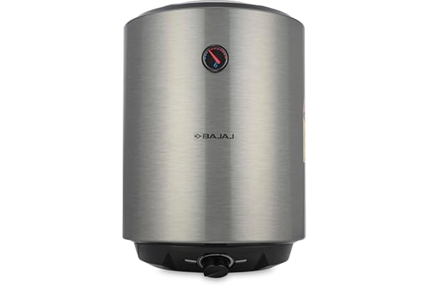 Bajaj Shield Series Reflecta 25 Litre Storage Water Heater For Home 5-Star Rated Geyser For Bathroom Withstand 4.5Kv Surge Voltage 10-Yr Tank 6-Yr Element 4-Yr Product Warranty Steel Finish