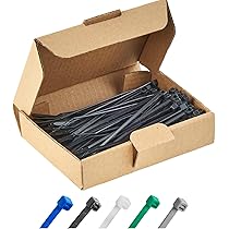 DUNSOO Set Van 100 Kabelbinders, 500 Mm X 8 Mm, Zwart, Uv-bestendig, Chemicaliënbestendig, Trekbestendig, 70 Kg