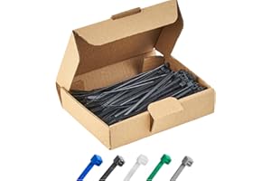 HAUS PROJEKT Noir Lot de 100 Attaches Zippées Industrielles de Qualité Supérieure, 100 mm x 2,5 mm, Multifonctionnelles, en Plastique, pour Usage Intérieur et Extérieur, Gestion des Câbles, Fils, Maison, Bureau