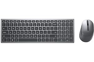 Dell KM7120W, wireless, Multimedia, tastiera e mouse, French (AZERTY), nero